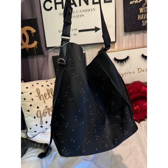 Betsey johnson rainbow sequin pink leather kitsch pocketbook satchel bag purse - Picture 5 of 16